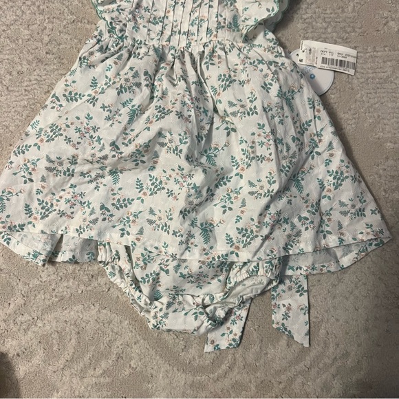 Cotton Flower Print Cottage EdgeHill Collection 6 months girl dress - Picture 3 of 9